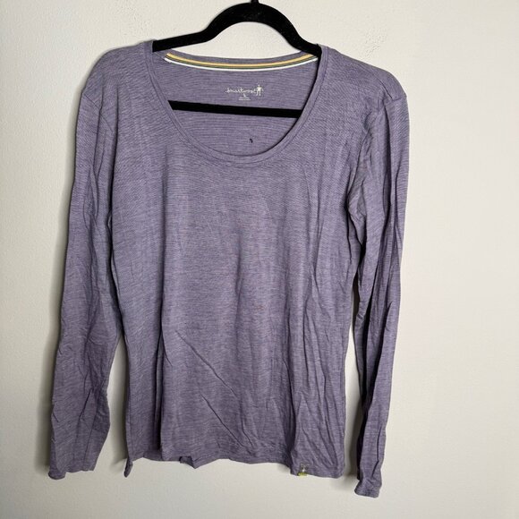 Smartwool Women's Purple Merino Wool Long Sleeve Top -‎ Size L Large - Picture 1 of 5